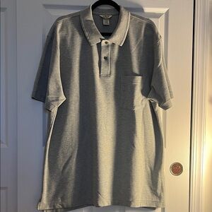 Tall XL LL Bean Men's Gray Polo Shirt